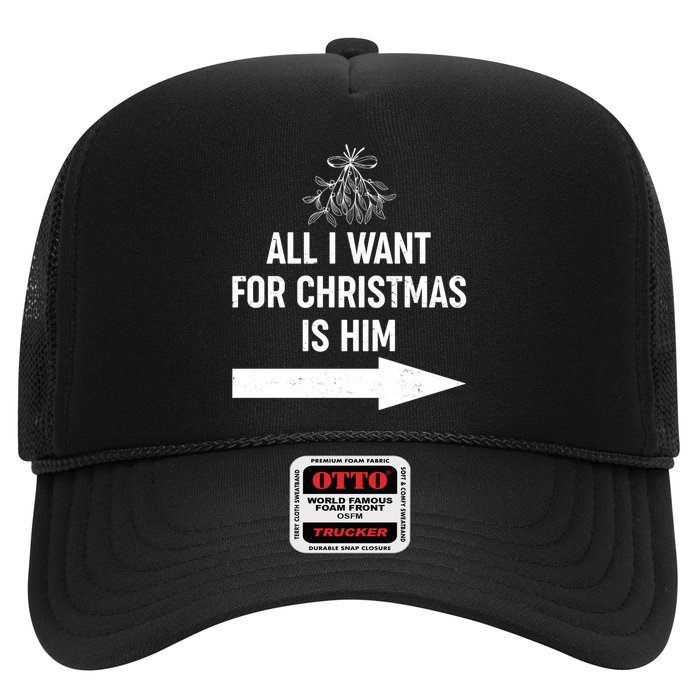 All I Want For Christmas Is Him Matching Couples Hat