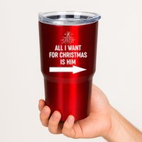 All I Want For Christmas Is Him Matching Couples Tumbler