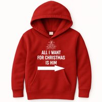 All I Want For Christmas Is Him Matching Couples Kids Hoodie