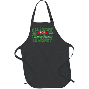 All I Want for Christmas is Money Full-Length Apron With Pockets