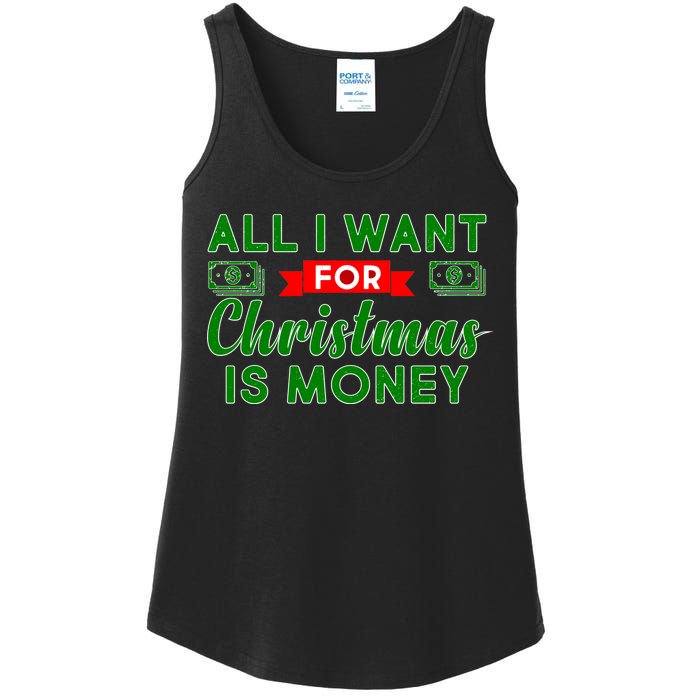 All I Want for Christmas is Money Ladies Essential Tank