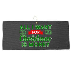 All I Want for Christmas is Money Large Microfiber Waffle Golf Towel