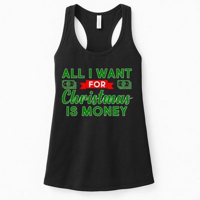 All I Want for Christmas is Money Womens Tank Top
