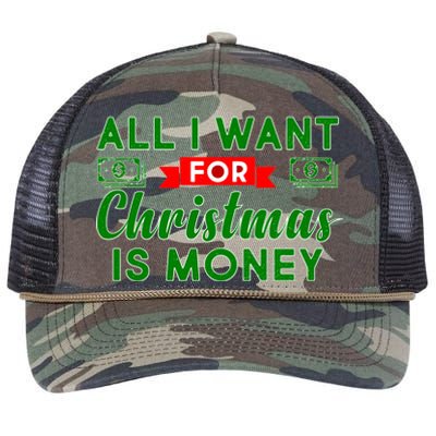 All I Want for Christmas is Money Retro Rope Trucker Hat Cap