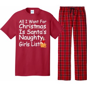 All I Want For Christmas Is Santa's Naughty Girls List Pajama Set