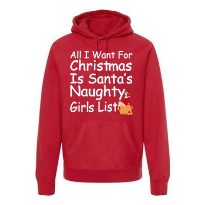 All I Want For Christmas Is Santa's Naughty Girls List Premium Hoodie