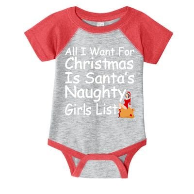 All I Want For Christmas Is Santa's Naughty Girls List Infant Baby Jersey Bodysuit