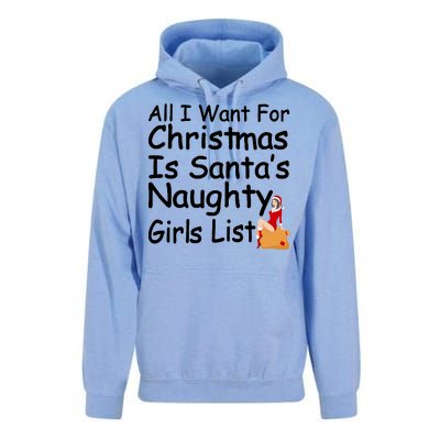 All I Want For Christmas Is Santa's Naughty Girls List Unisex Surf Hoodie