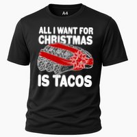 All I Want For Christmas Is Tacos Funny Cooling Performance Crew T-Shirt