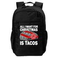 All I Want For Christmas Is Tacos Funny Backpack