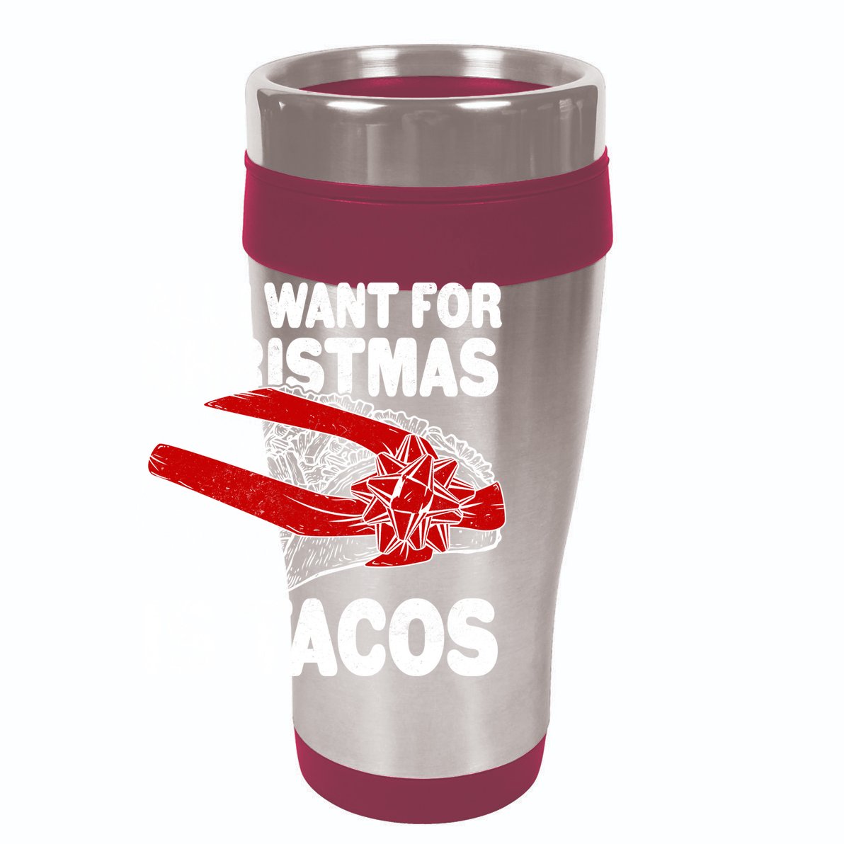 All I Want For Christmas Is Tacos Funny 15oz Campfire Ceramic Mug