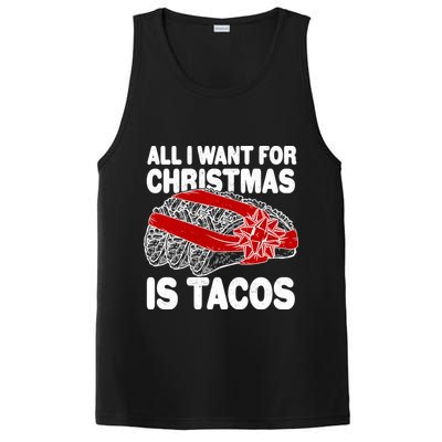 All I Want For Christmas Is Tacos Funny PosiCharge Competitor Tank