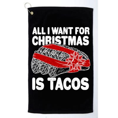 All I Want For Christmas Is Tacos Funny Golf Towel