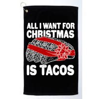 All I Want For Christmas Is Tacos Funny Golf Towel