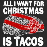 All I Want For Christmas Is Tacos Funny Golf Towel