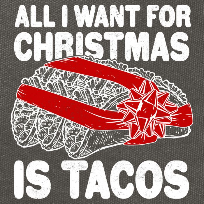 All I Want For Christmas Is Tacos Funny Cotton Canvas Backpack