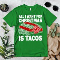 All I Want For Christmas Is Tacos Funny Premium T-Shirt