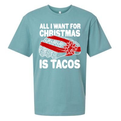 All I Want For Christmas Is Tacos Funny Sueded Cloud Jersey T-Shirt