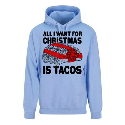 All I Want For Christmas Is Tacos Funny Unisex Surf Hoodie