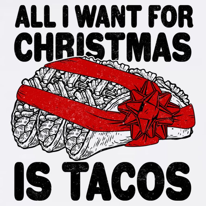 All I Want For Christmas Is Tacos Funny Garment-Dyed Sweatshirt