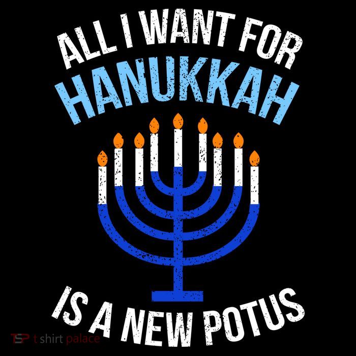 All I Want For Hanukkah Is A New Potus Flexfit Unipanel Trucker Cap