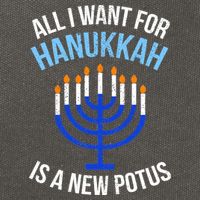 All I Want For Hanukkah Is A New Potus Cotton Canvas Backpack