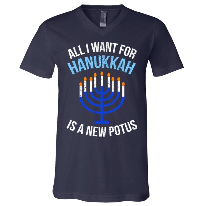 All I Want For Hanukkah Is A New Potus V-Neck T-Shirt