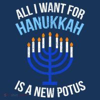 All I Want For Hanukkah Is A New Potus Drawstring Bag