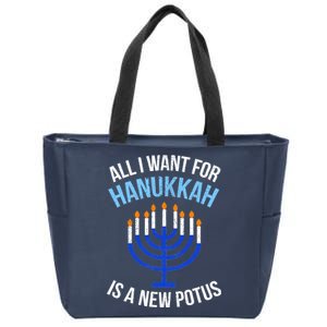 All I Want For Hanukkah Is A New Potus Zip Tote Bag