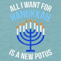All I Want For Hanukkah Is A New Potus Sueded Cloud Jersey T-Shirt