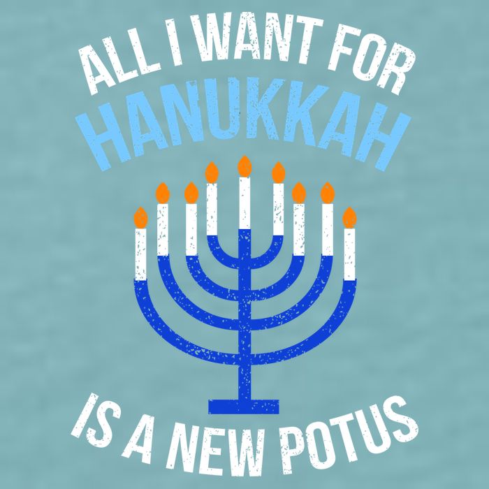 All I Want For Hanukkah Is A New Potus Sueded Cloud Jersey T-Shirt