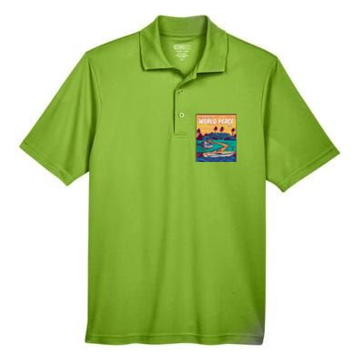 All I Want Is World Peace And Money Men's Origin Performance Pique Polo