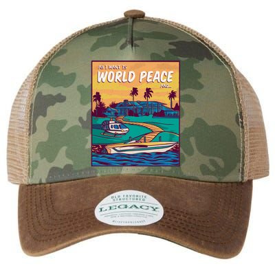 All I Want Is World Peace And Money Legacy Tie Dye Trucker Hat