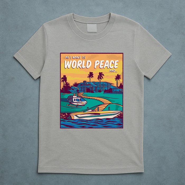All I Want Is World Peace And Money T-Shirt