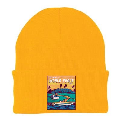 All I Want Is World Peace And Money Knit Cap Winter Beanie