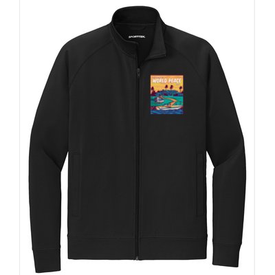 All I Want Is World Peace And Money Stretch Full-Zip Cadet Jacket