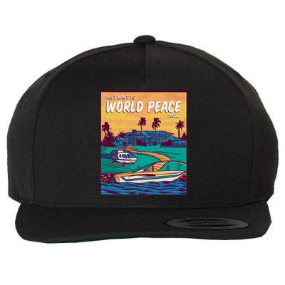 All I Want Is World Peace And Money Wool Snapback Cap