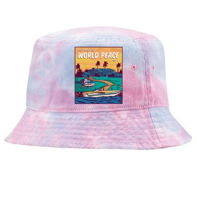 All I Want Is World Peace And Money Tie-Dyed Bucket Hat