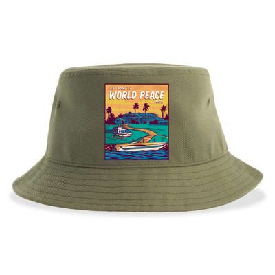 All I Want Is World Peace And Money Sustainable Bucket Hat