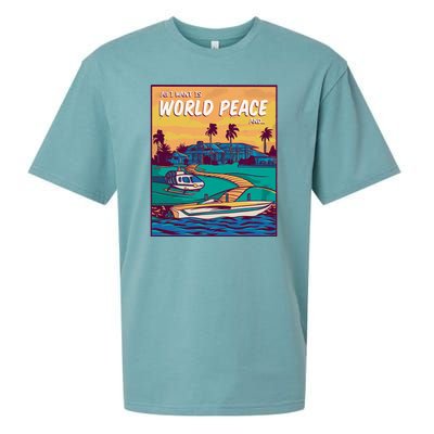 All I Want Is World Peace And Money Sueded Cloud Jersey T-Shirt