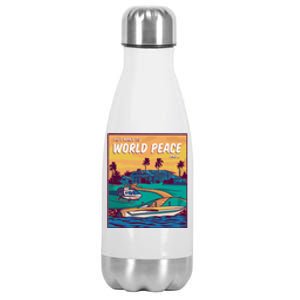 All I Want Is World Peace And Money Stainless Steel Insulated Water Bottle