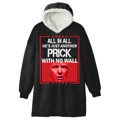 All In All He's Just Another Prick With No Wall Hooded Wearable Blanket