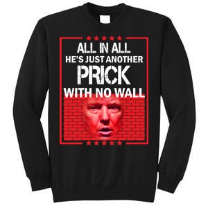 All In All He's Just Another Prick With No Wall Tall Sweatshirt