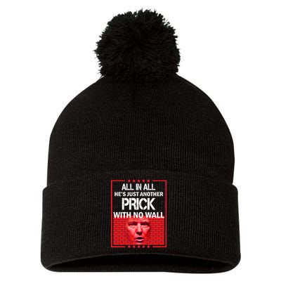 All In All He's Just Another Prick With No Wall Pom Pom 12in Knit Beanie