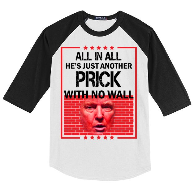 All In All He's Just Another Prick With No Wall Kids Colorblock Raglan Jersey