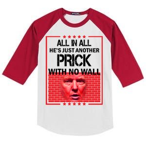 All In All He's Just Another Prick With No Wall Kids Colorblock Raglan Jersey