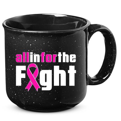 All In For The Fight Breast Cancer Awareness 15oz Campfire Ceramic Mug