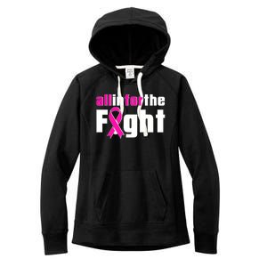 All In For The Fight Breast Cancer Awareness Women's Fleece Hoodie