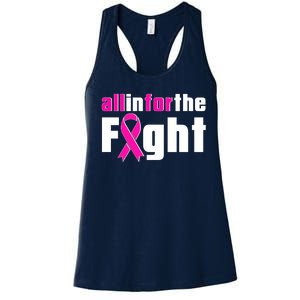 All In For The Fight Breast Cancer Awareness Women's Racerback Tank