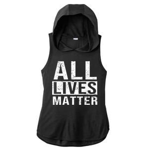 All Lives Matter Ladies PosiCharge Tri-Blend Wicking Draft Hoodie Tank